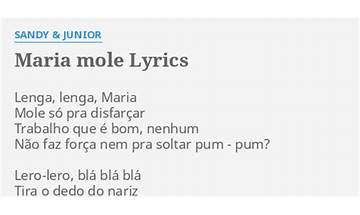 Maria Mole pt Lyrics [Sandy & Junior]